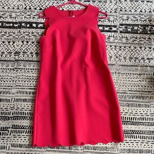 Fun coral scalloped dress